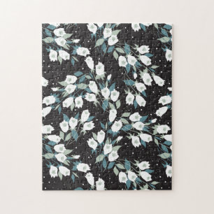 Puzzle Élégant Motif de fleur de tulipe Arrière - plan no