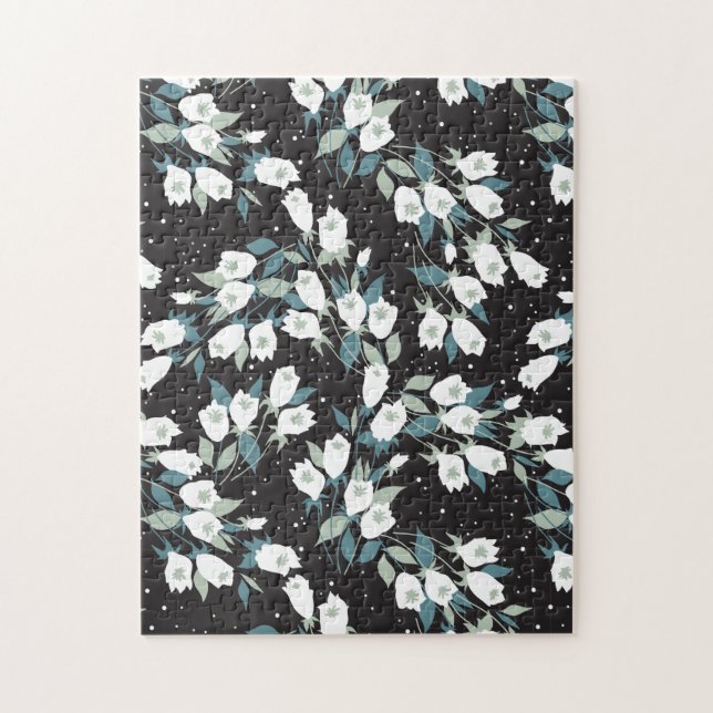 Puzzle Élégant Motif de fleur de tulipe Arrière - plan no (Vertical)