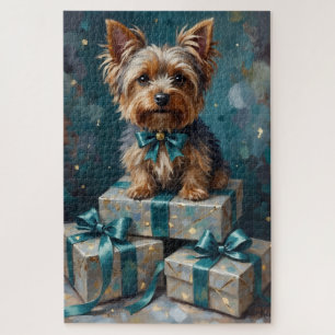 Puzzle Élégant Yorkshire Terrier Chien Cadeau de Fêtes Em