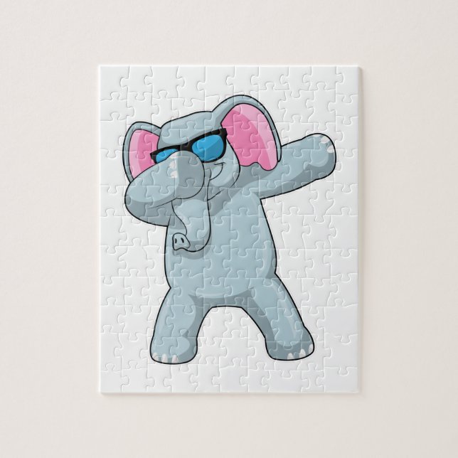 Puzzle Elephant à Hip hop Dance Dab (Vertical)