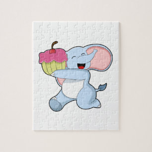 Puzzle Eléphant au gâteau