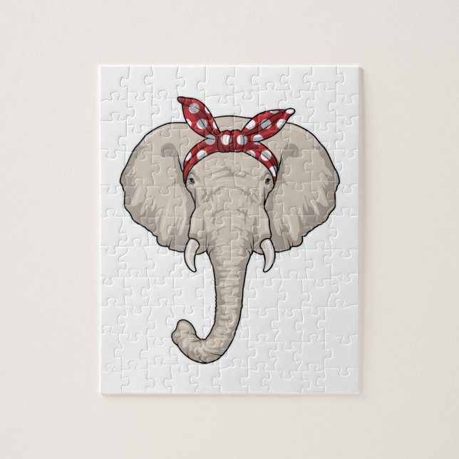 Puzzle Eléphant avec Bandana (Vertical)