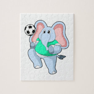 Puzzle Elephant comme joueur de football avec Soccer.PNG