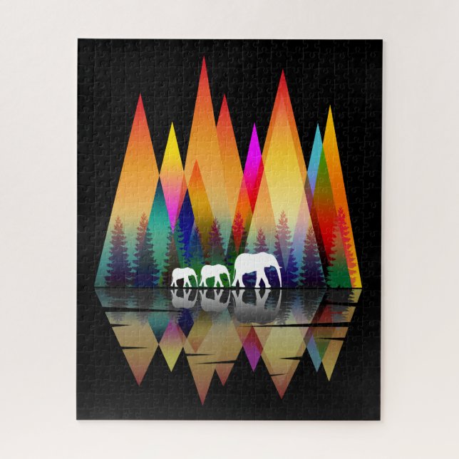 PUZZLE ÉLÉPHANT DE LA MONTAGNE (Vertical)