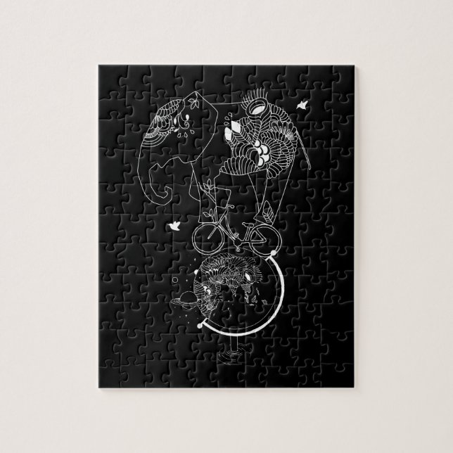 Puzzle Eléphant en tournée (Vertical)