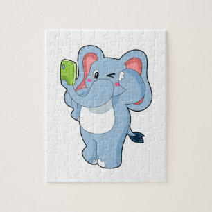 Puzzle Elephant Mobile