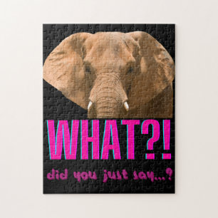 Puzzle Éléphant Qu'est-ce que vous venez de dire ?