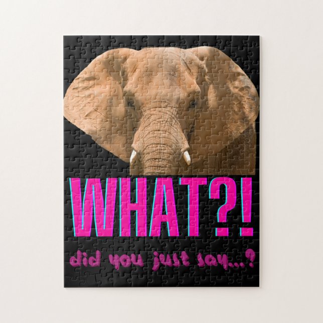 Puzzle Éléphant Qu'est-ce que vous venez de dire ? (Vertical)