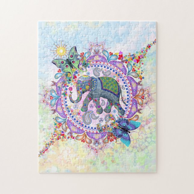 Puzzle Eléphant sacré (Vertical)