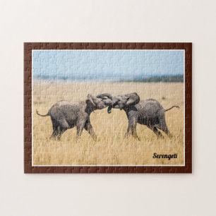 Puzzle Éléphant Serengeti Afrique Savane Faune