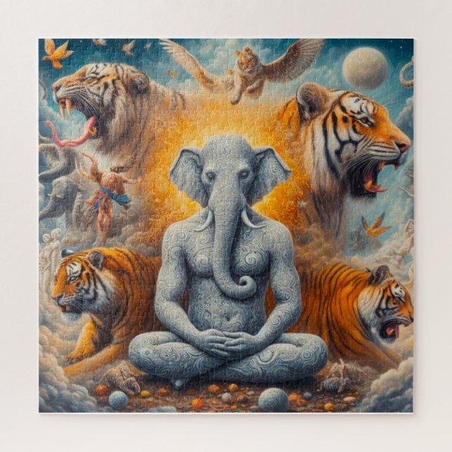 Puzzle éléphant spirituel (Vertical)