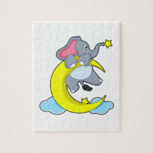 Puzzle Eléphant sur les nuages