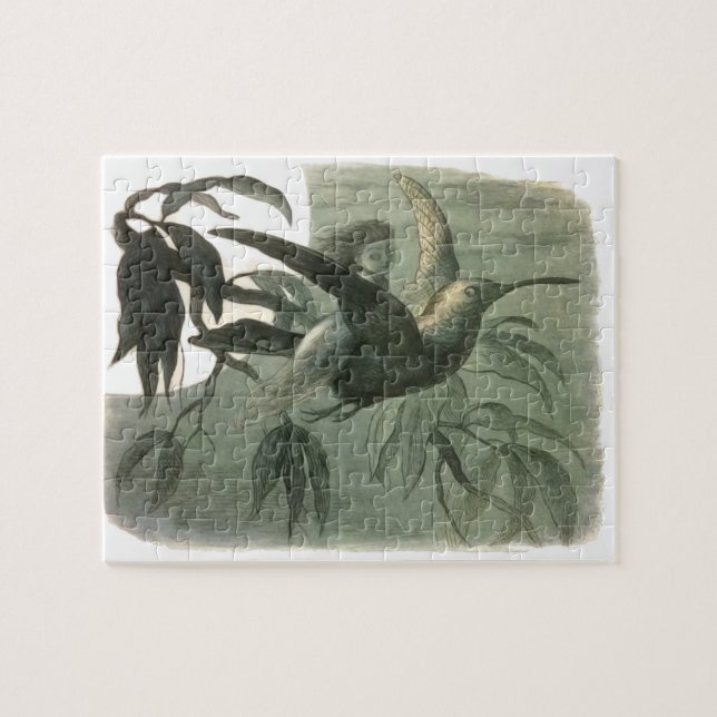 Puzzle Elf Fairies Elves Moon Night Scene Bird Flying  (Horizontal)