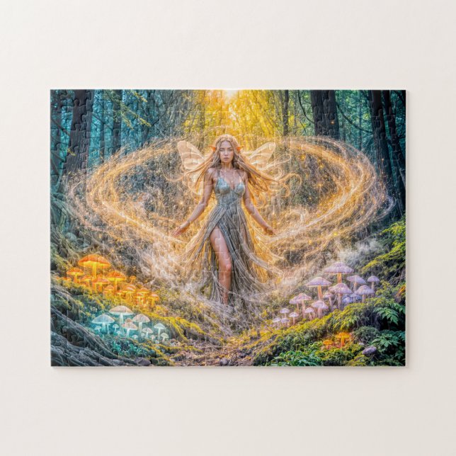 Puzzle Elfe de Fantasy Dynamique dans Champignon de Forêt (Horizontal)