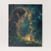 Puzzle Elfe Irlande Ancienne Sous le Ciel Nocturne