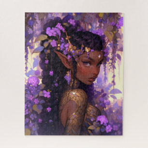 Puzzle Elfe violet Imaginaire afro-américain