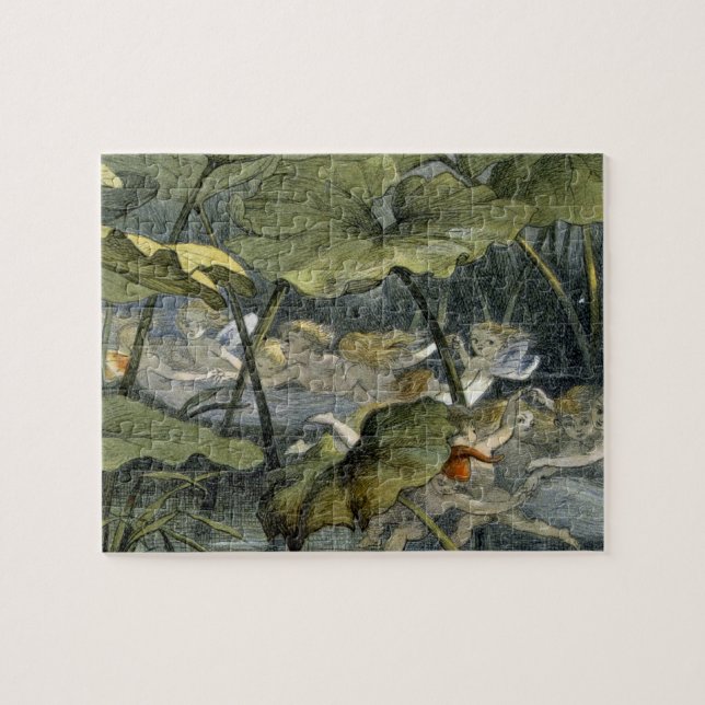 Puzzle Elfes en bois au jeu, illustration de 'dans (Horizontal)