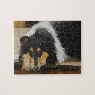 Puzzle Elle Attend Tri Color Collie