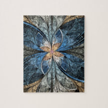 Puzzle elliptique de papillon avec l'étain