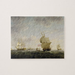 Puzzle Embarquant dans la Manche, c.1755 (huile sur le Ca