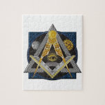 Puzzle Emblème de franc-maçonnerie<br><div class="desc">Carré,  boussole et tout l'oeil voyant</div>