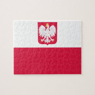 Puzzle Emblème du drapeau polonais - Polska Pologne - He