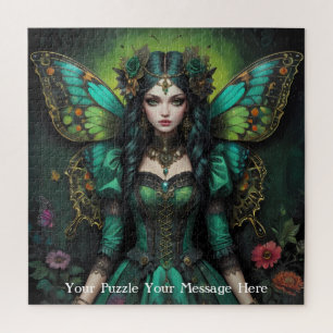 Puzzle Emerald Green Butterfly Girl