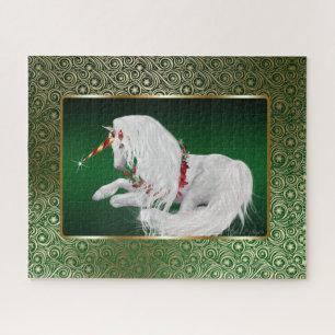 Puzzle Emerald Green Gold Imaginaire Holiday Unicorn