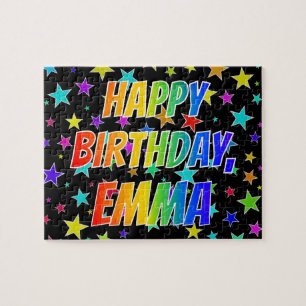 Puzzle "EMMA" First Name, Fun "HAPPY BIRTHDAY"