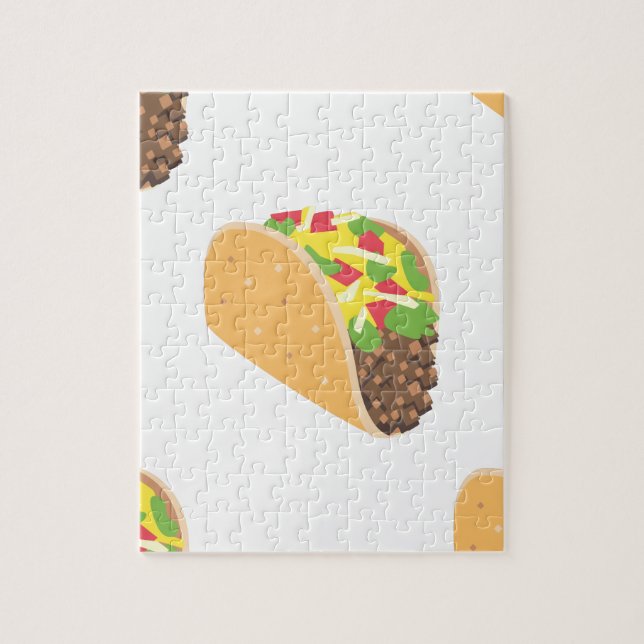 Puzzle emoji taco (Vertical)