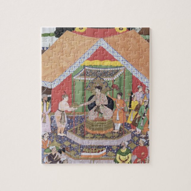 Puzzle Empereur Akbar (r.1556-1605) amusé par son fos (Vertical)