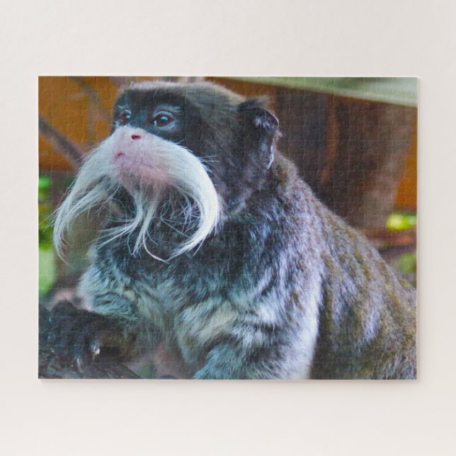 Puzzle Emperor Tamarins Monkey. (Horizontal)