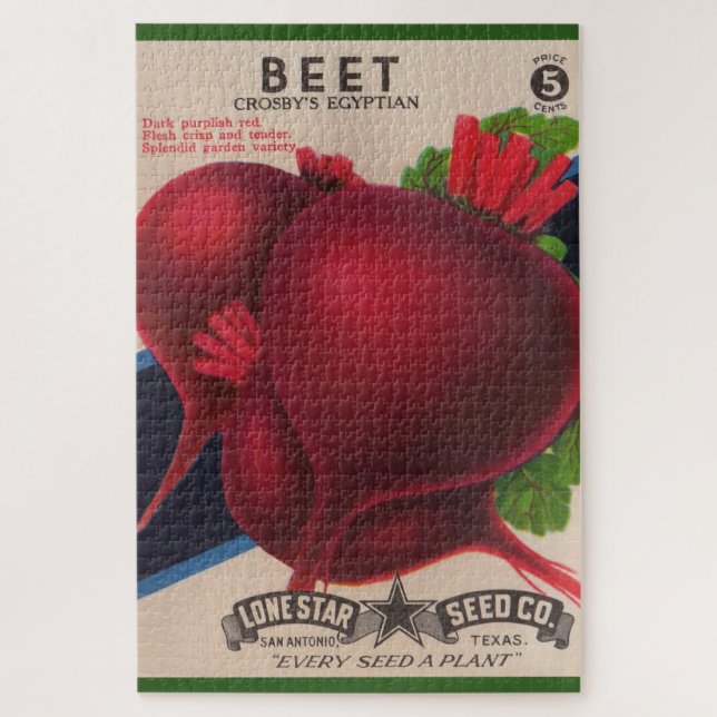 Puzzle Empreinte de paquets de semences des années 1950 (Vertical)