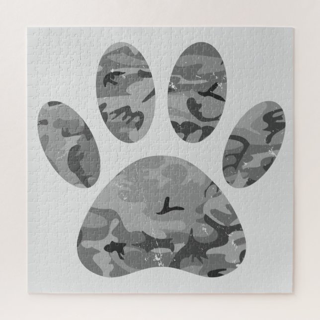 Puzzle Empreinte de patte Camo Puppy (Vertical)