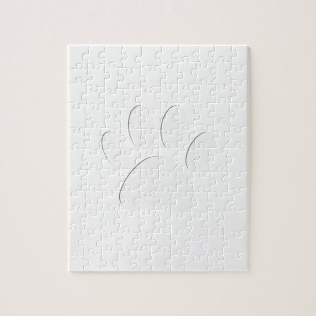 Puzzle Empreinte de patte de chien coupé en papier (Vertical)