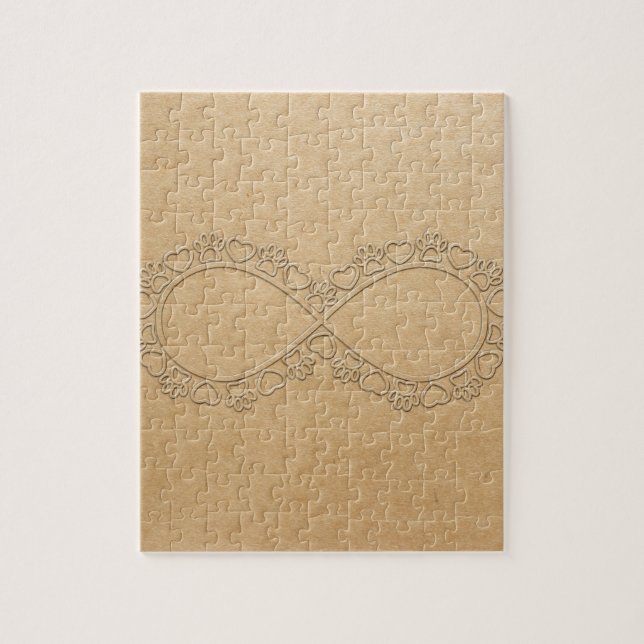 Puzzle Empreinte de patte de chien d'amour infini (Vertical)