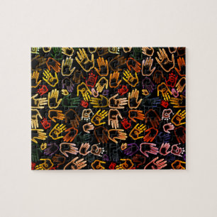 Puzzle Empreintes à main colorées