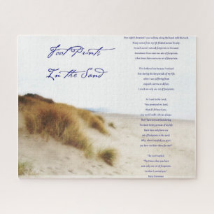 Puzzle empreintes dans le sable