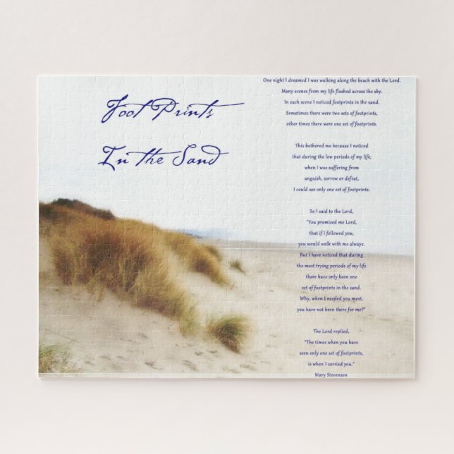 Puzzle empreintes dans le sable (Horizontal)