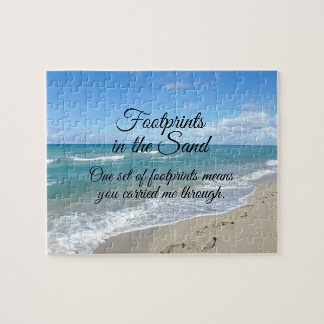 Puzzle Empreintes dans le Sable Inspirational Christian (Horizontal)