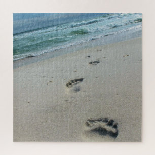 Puzzle Empreintes de pas dans le sable - plage - 20x20 -