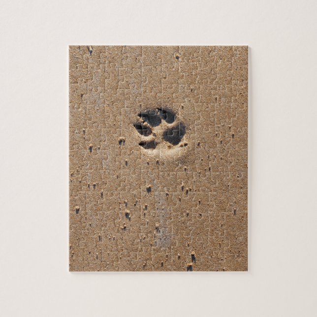 Puzzle Empreintes de pattes animaux dans le sable (Vertical)