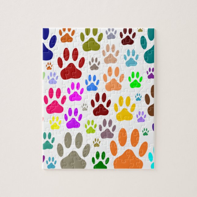 Puzzle Empreintes de pattes de chiens partout (Vertical)