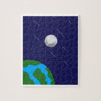 Puzzle en acrylique de planète et de lune de l'esp