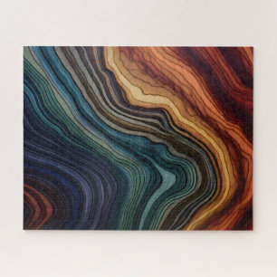 Puzzle en bois coloré
