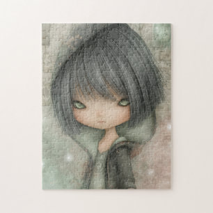 Puzzle en bois Fille gothique à capuchon