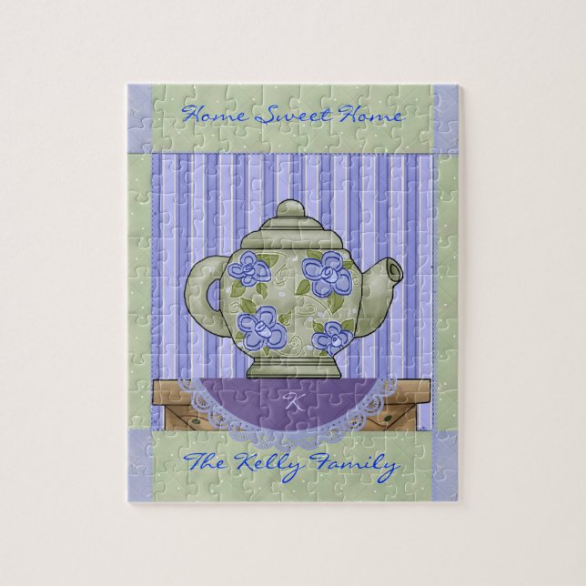 Puzzle en boîte à feuilles de thé floral (Vertical)