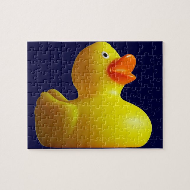 Puzzle en caoutchouc jaune de Duckie (Horizontal)