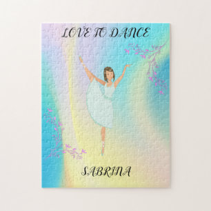 PUZZLE EN COULEUR DE DANSE AVEC NOM PERSONNALISÉ!