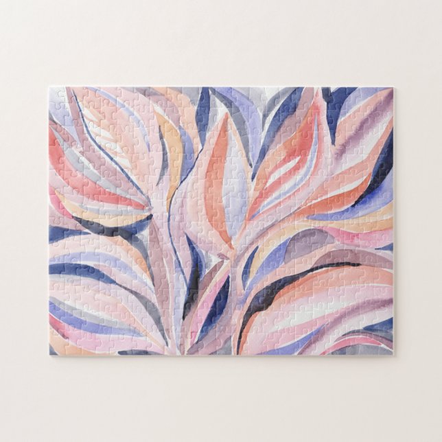 Puzzle en forme de casse-tête d'art aquarelle bota (Horizontal)